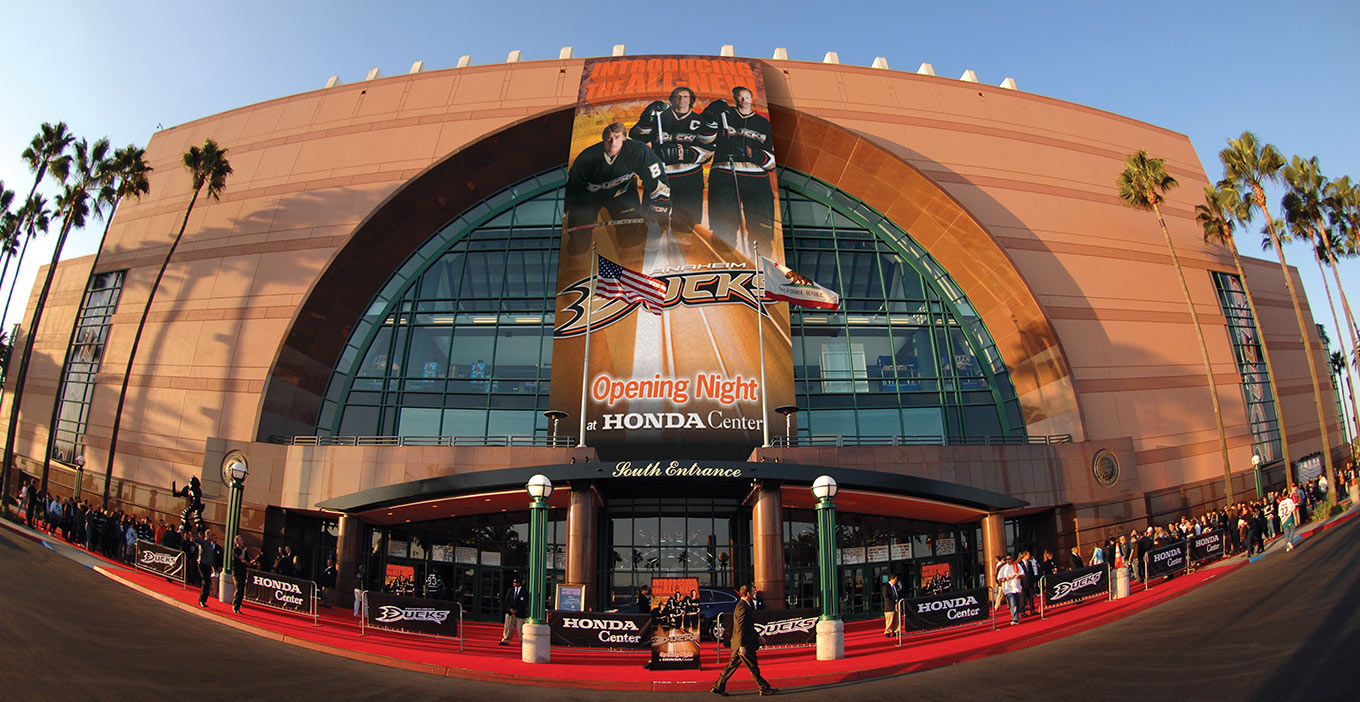 Anaheim Ducks Opening Night Banner.