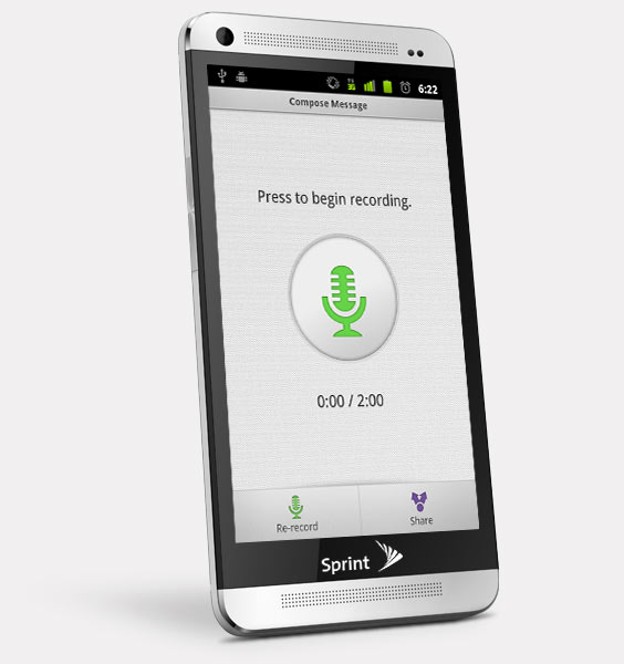 Sprint Visual Voicemail App User Interface